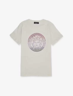 Versace Crystal-embellished Cotton-jersey T-shirt 12-14 Years