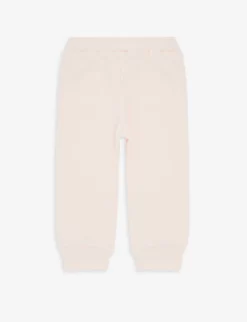 FENDI Logo-embroidered Elasticated-waist Stretch-cotton Jogging Bottoms 9-24 Months -Boutique Fashionable Childrens Clothing Store R04174921 BABYPINK ALT02