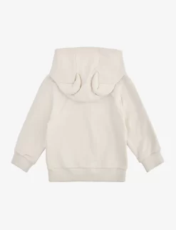 FENDI Graphic-print Hooded Stretch-cotton Hoody 6-24 Months -Boutique Fashionable Childrens Clothing Store R04174924 BEIGEBABY ALT02