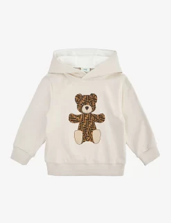 FENDI Graphic-print Hooded Stretch-cotton Hoody 6-24 Months