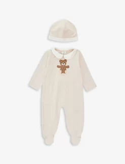 FENDI Bear-embroidered Stretch-cotton Two-piece Set 3-9 Months