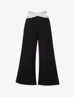 FENDI Metallic-weave Cotton-jersey Trousers