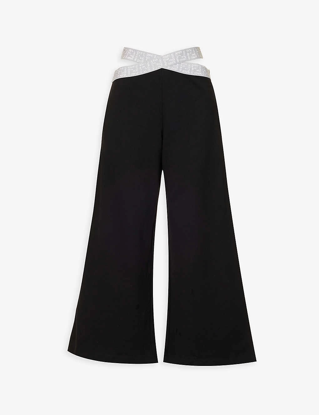 FENDI Metallic-weave Cotton-jersey Trousers 1 FENDI Metallic-weave Cotton-jersey Trousers