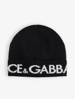 Dolce & Gabbana Cappello In Maglia Logo-embroidered Wool-knit Beanie