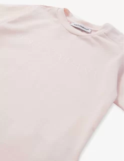 Dolce & Gabbana Manica Corta Logo-print Stretch-cotton T-shirt 6-30 Months -Boutique Fashionable Childrens Clothing Store R04179943 ROSAPOLVERECHIARIS ALT01