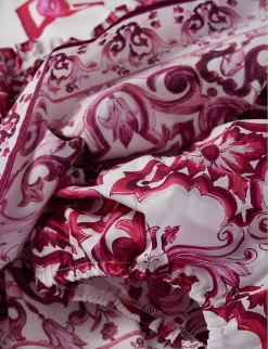 Dolce & Gabbana Floral-print Stretch-cotton Dress 6-18 Months -Boutique Fashionable Childrens Clothing Store R04179948 TRISMAIOLICHEFUXIA ALT03