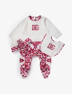 Dolce & Gabbana Kittutinaml Graphic-print Cotton-jersey Three Piece Set 3-9 Months