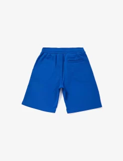 Dolce & Gabbana Bermuda Logo-plaque Cotton-jersey Shorts 10-12 Years -Boutique Fashionable Childrens Clothing Store R04179962 BLUETTESCURO ALT02