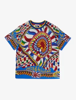 Dolce & Gabbana Graphic-print Stretch-cotton T-shirt 6-12 Years