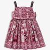 Dolce & Gabbana Senza Graphic-pattern Gathered Cotton Dress 8-12 Years