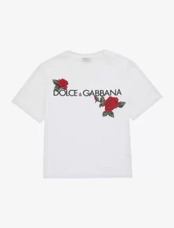 Dolce & Gabbana Logo Text-print Cotton-jersey T-shirt 8-12 Years