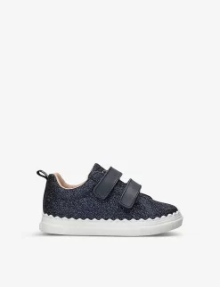 Chloé Glitter-embellished Leather Low-top Trainers 2-5 years