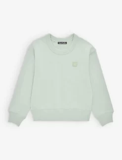 Acne Studios Logo-embroidered Long-sleeve Cotton-jersey Sweatshirt 3-10 Years