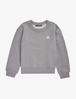 Acne Studios Logo-embroidered Long-sleeve Cotton-jersey Sweatshirt 3-10 Years