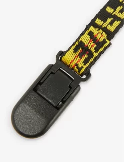 Industrial Logo-print Woven Dummy Strap -Boutique Fashionable Childrens Clothing Store R04182524 YELLOWBLA ALT02