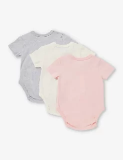 Brand Embroidered Three-piece Cotton-jersey Babygrow 3-12 Months -Boutique Fashionable Childrens Clothing Store R04182530 MULTICOLOROFF ALT02