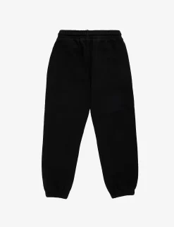 Logo-print Tapered-leg Cotton-jersey Jogging Bottoms 4-12 Years -Boutique Fashionable Childrens Clothing Store R04182554 BLACKWHIT ALT02