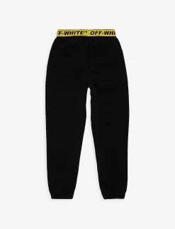 Logo-tape Cotton-jersey Jogging Bottoms 8-12 Years 5 Logo-tape Cotton-jersey Jogging Bottoms 8-12 Years -Boutique Fashionable Childrens Clothing Store R04182555 BLACKYELLO ALT02