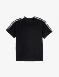 Logo-band Short-sleeve Cotton-jersey T-shirt 4-12 Years -Boutique Fashionable Childrens Clothing Store R04182569 BLACKBLACK ALT02