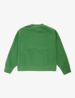 Palm Angels Bear-print Cotton-jersey Sweatshirt 4-12 Years -Boutique Fashionable Childrens Clothing Store R04183281 GREENBROWN ALT02