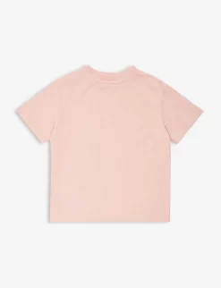Palm Angels Bear-print Cotton-jersey T-shirt 4-12 Years 5 Palm Angels Bear-print Cotton-jersey T-shirt 4-12 Years -Boutique Fashionable Childrens Clothing Store R04183301 PINKBROWN ALT02