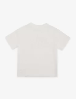 Palm Angels Bear-print Short-sleeve Cotton-jersey T-shirt 4-12 Years -Boutique Fashionable Childrens Clothing Store R04183302 WHITEFUCHSIA ALT02