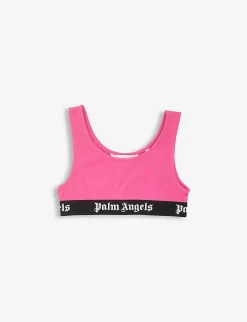 Palm Angels Logo-waistband Stretch-cotton Top 6-12 Years