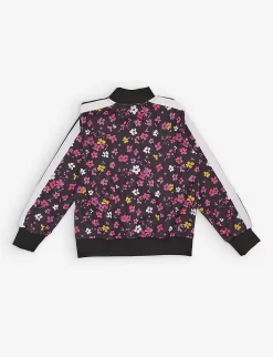 Palm Angels Floral-print Branded Woven Jacket 6-12 Years -Boutique Fashionable Childrens Clothing Store R04183311 BLACKWHITE ALT02