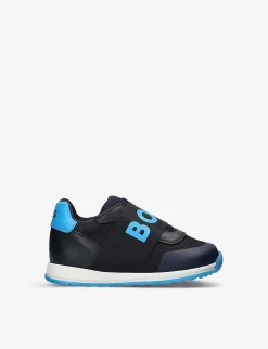 Boss Logo-strap Low-top Mesh Woven Trainers 6-12 Months