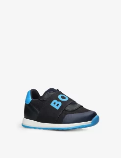 Boss Logo-strap Low-top Mesh Woven Trainers 2-7 Months 6 Boss Logo-strap Low-top Mesh Woven Trainers 2-7 Months -Boutique Fashionable Childrens Clothing Store R04183602 NAVY ALT02