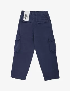 Molo Austin Patch-pockets Cotton Trousers 4-10 Years -Boutique Fashionable Childrens Clothing Store R04184120 DARKSKY ALT02