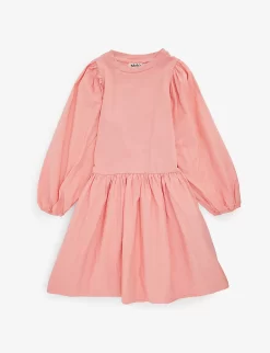 Molo Cosette Puff-sleeve Organic-cotton Dress 2-12 Years