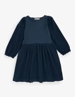 Molo Caro Corduroy-panel Organic-cotton Dress 2-12 Years