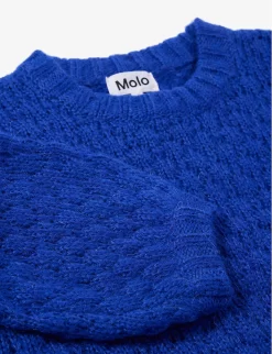 Molo Gulia Cable-knit Alpaca-wool-blend Jumper 3-12 Years 4 Molo Gulia Cable-knit Alpaca-wool-blend Jumper 3-12 Years -Boutique Fashionable Childrens Clothing Store R04184137 TWILLIGHTBLUE ALT01