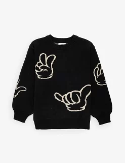 Molo Bello Graphic-print Cotton And Wool-blend Jumper