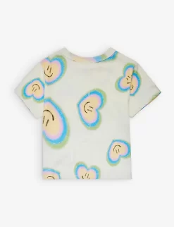 Molo Rabecke Aura Heart-print Organic Cotton-jersey T-shirt 2-10 Years -Boutique Fashionable Childrens Clothing Store R04184143 AURAHEARTSBLUE ALT02