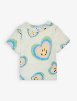 Molo Rabecke Aura Heart-print Organic Cotton-jersey T-shirt 2-10 Years