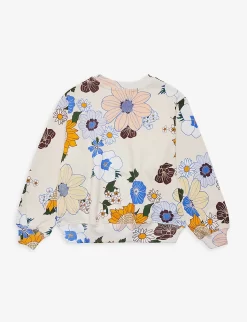Molo Maxime Floral-print Organic Cotton-jersey Sweatshirt 2-12 Years -Boutique Fashionable Childrens Clothing Store R04184149 LIGHTRETRO ALT02