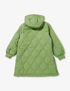 Molo Hannah Brand-patch Hooded Shell Jacket 4-12 Years -Boutique Fashionable Childrens Clothing Store R04184152 MOSSGREEN ALT02