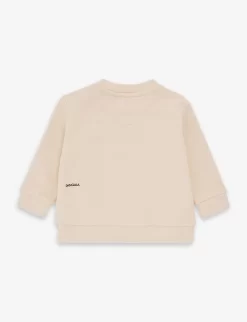 Logo-print Regular-fit Organic Cotton-jersey Sweatshirt 0-24 Months -Boutique Fashionable Childrens Clothing Store R04186120 SAND ALT02