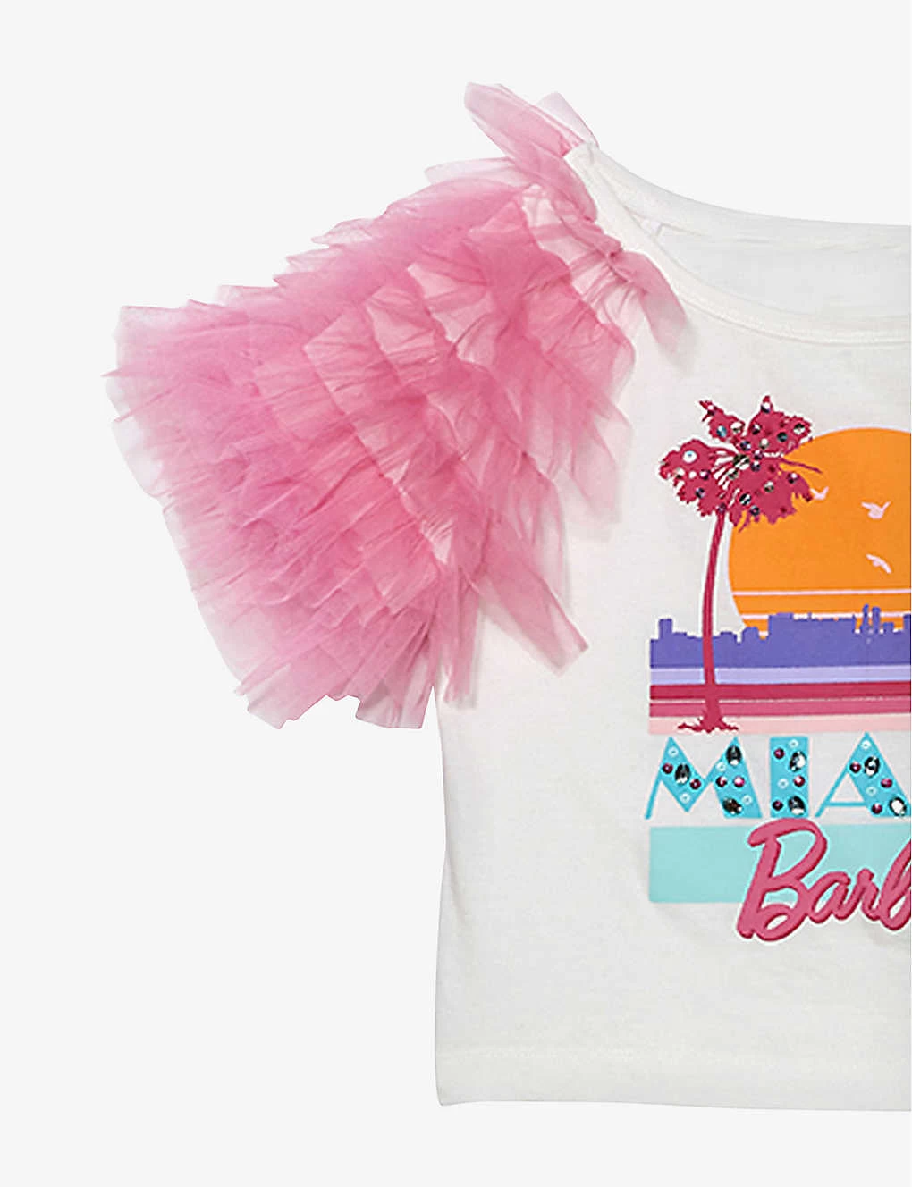 Tutu Du Monde X Barbie Miami Shores Graphic-print Cotton Top 4-11 Years 2 Tutu Du Monde X Barbie Miami Shores Graphic-print Cotton Top 4-11 Years - Image 2