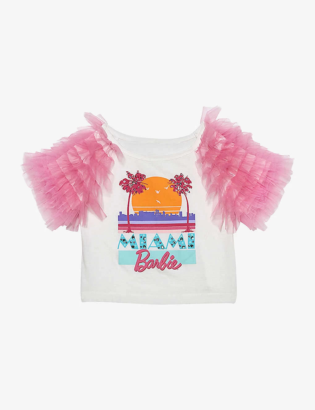 Tutu Du Monde X Barbie Miami Shores Graphic-print Cotton Top 4-11 Years 1 Tutu Du Monde X Barbie Miami Shores Graphic-print Cotton Top 4-11 Years