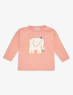 Bobo Choses Elephant-print Round-neck Organic-cotton T-shirt 6-24 Months