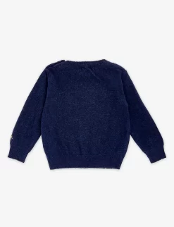 Bobo Choses Duck-intarsia Wool And Recycled-polyamide Blend Jumper 9-24 Months 5 Bobo Choses Duck-intarsia Wool And Recycled-polyamide Blend Jumper 9-24 Months -Boutique Fashionable Childrens Clothing Store R04186598 MIDNIGHTBLUE ALT02