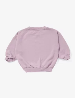 Bobo Choses Flower-print Ribbed-trims Cotton-jersey Sweatshirt 2-13 Years 5 Bobo Choses Flower-print Ribbed-trims Cotton-jersey Sweatshirt 2-13 Years -Boutique Fashionable Childrens Clothing Store R04186619 LAVENDER ALT02