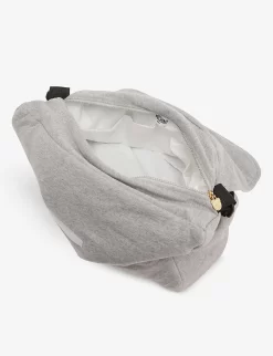 MOSCHINO Teddy Bear-print Logo-patch Cotton-jersey Changing Bag -Boutique Fashionable Childrens Clothing Store R04187095 MELANGEGREY ALT03