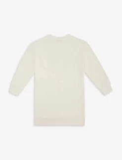 MOSCHINO Bear And Heart-print Stretch-cotton Dress 4-14 Years 5 MOSCHINO Bear And Heart-print Stretch-cotton Dress 4-14 Years -Boutique Fashionable Childrens Clothing Store R04187103 CLOUD ALT02