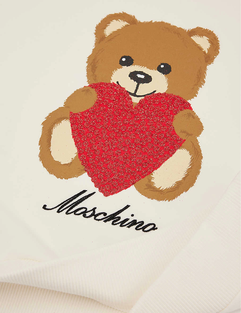 MOSCHINO Bear Heart-print Stretch-cotton Sweatshirt 4-14 Years 2 MOSCHINO Bear Heart-print Stretch-cotton Sweatshirt 4-14 Years - Image 2