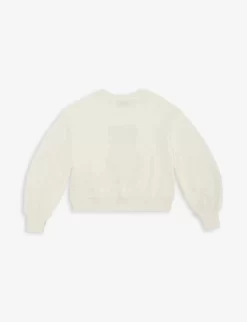 MOSCHINO Bear Heart-print Stretch-cotton Sweatshirt 4-14 Years 5 MOSCHINO Bear Heart-print Stretch-cotton Sweatshirt 4-14 Years -Boutique Fashionable Childrens Clothing Store R04187105 CLOUD ALT02