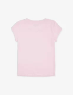 MOSCHINO Toy Bear Graphic Print Stretch-cotton T-shirt 4-14 Years -Boutique Fashionable Childrens Clothing Store R04187108 PIROUETTEPINK ALT02
